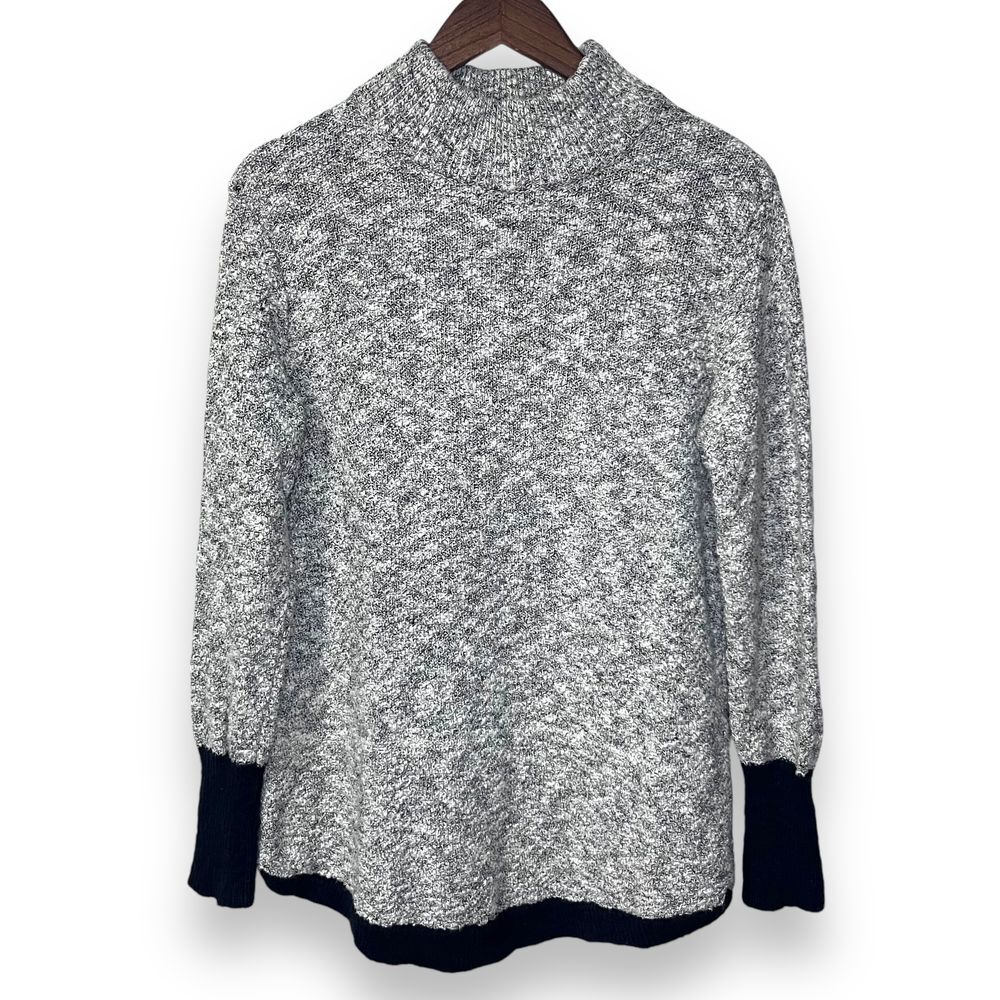 L.L. Bean Signature Cotton Linen Ragg Mock Neck Tunic Sweater Women's Small NWOT